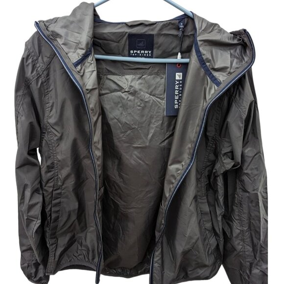 Sperry Top Sider Grey Gray Windbreaker Jacket S - Picture 2 of 6